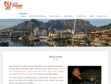 Tablet Screenshot of capefusiontours.com